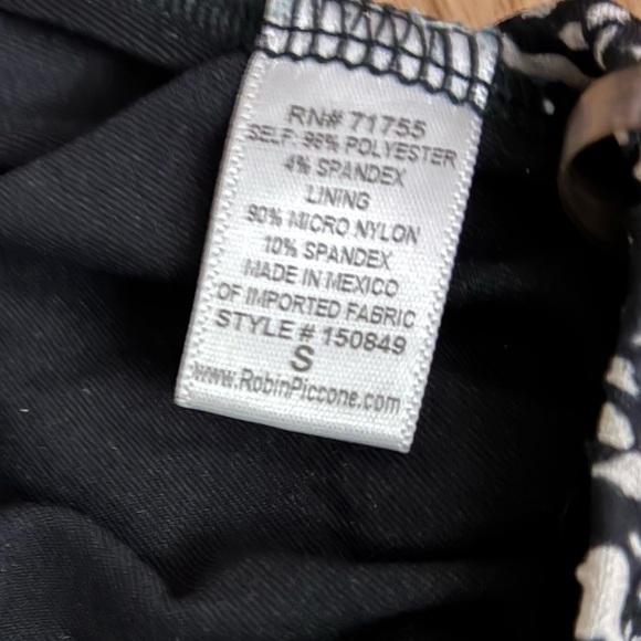 Robin Piccone Black & White Abstract Print Halter Jumpsuit Cover-Up S - Picture 13 of 14